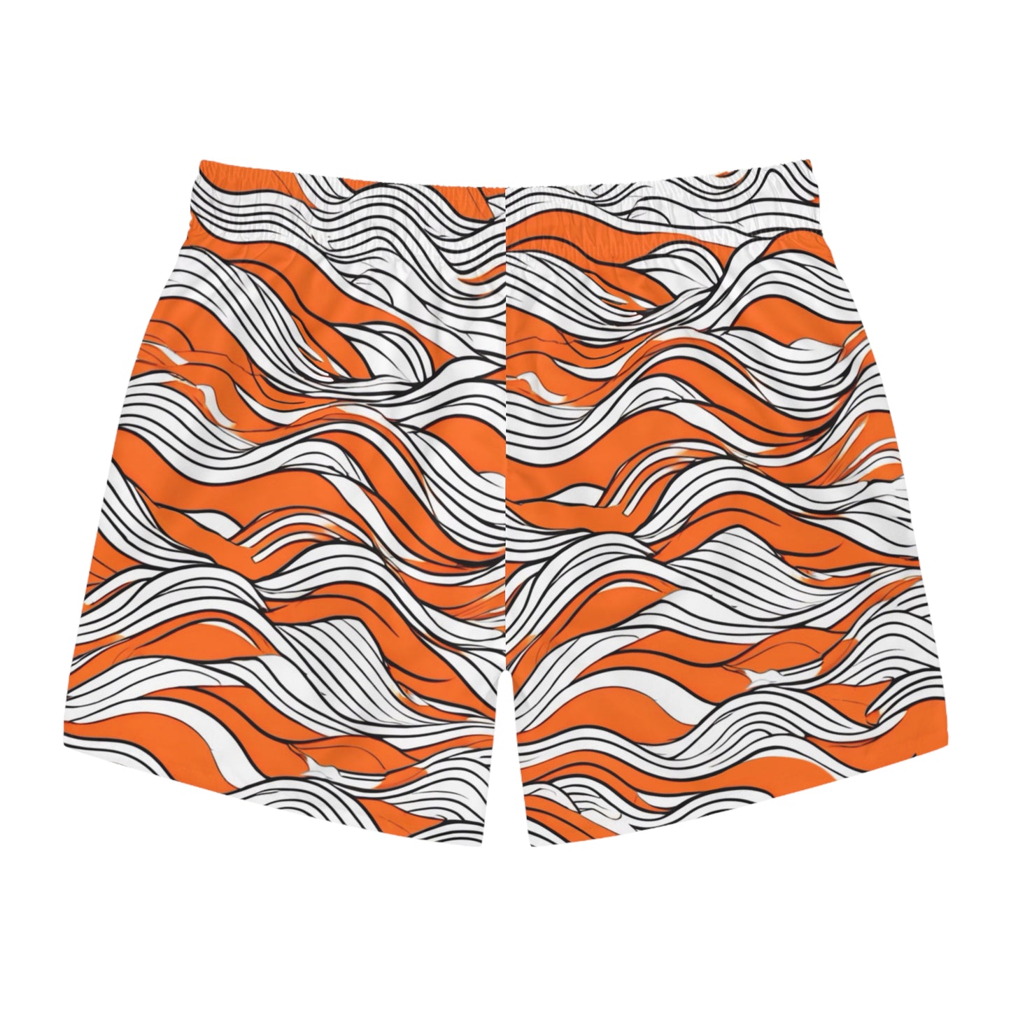 Orange Swirl Swim Trunks